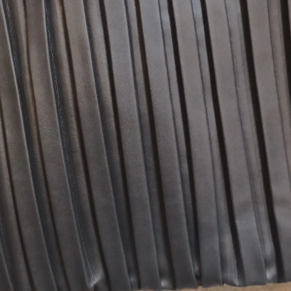 TIJN Rikke Black Pleated Vegan Leather Shoulder/Tote Bag
